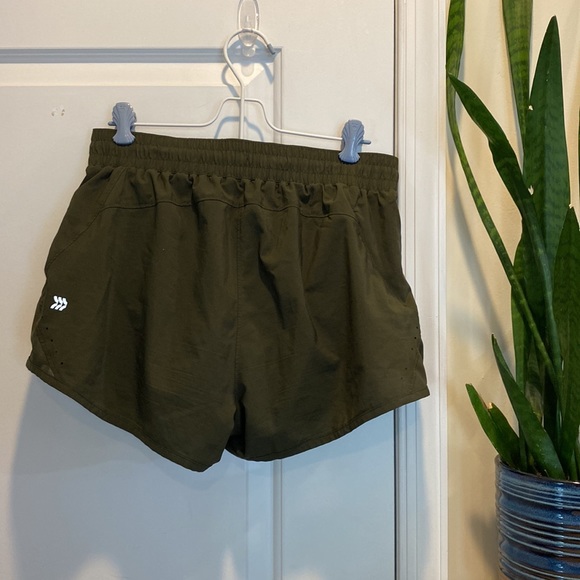 All in Motion Running Shorts in Olive Green - Picture 2 of 4